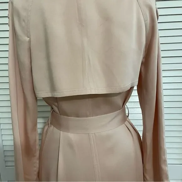Soia & Kyo Marinella Ballet Pink Straight Fit Trench Coat Sz-XXS - Picture 7 of 14